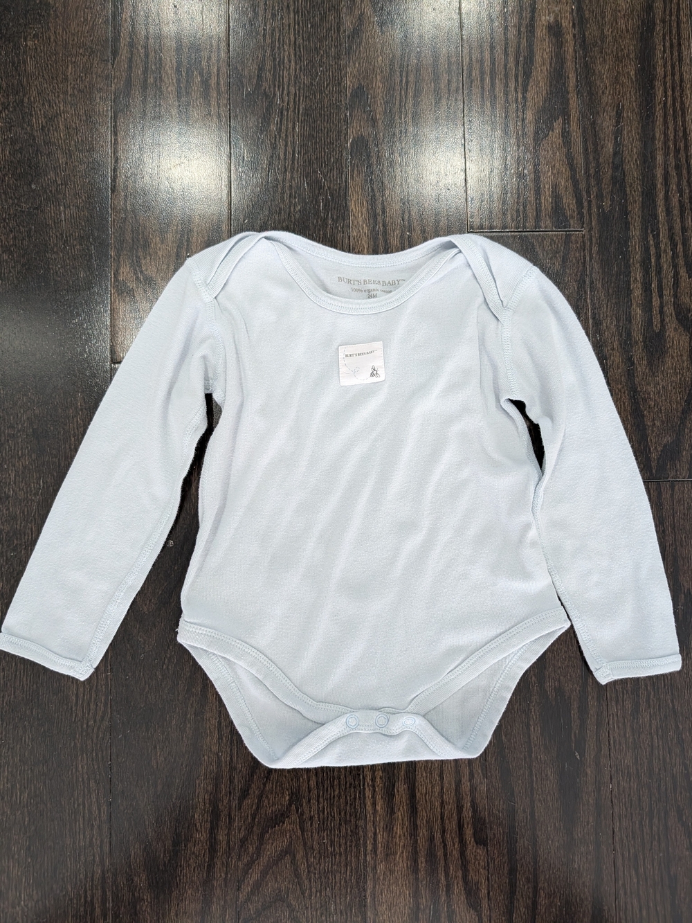 5/$20 Burt’s Bees Baby Blue Organic Cotton Bodysuit Onesie – 24M